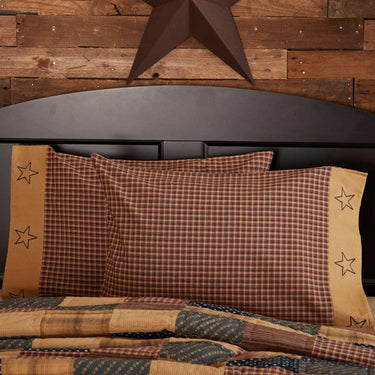 Patriotic Patch Standard Pillow Case Set of 2 21x30 VHC Brands - The Fox Decor